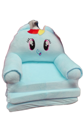 Fotolii din plus - Fotoliu extensibil din plus pentru copii Pony albastru 120 cm 3 placi