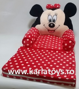 Fotolii din plus - Fotoliu Extensibil Plus cu Buline Minne Mouse - Mickey Mouse 80 cm