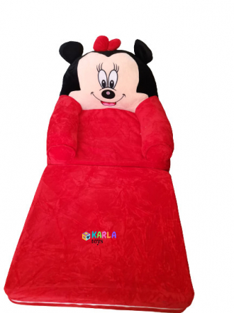 Mobilier si accesorii - Fotoliu Extensibil XXL Mickey Mouse din plus 120 cm - Minnie Mouse