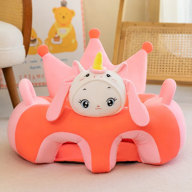 Fotolii din plus - Fotoliu pentru bebe  tip sit up de plus, model Roz