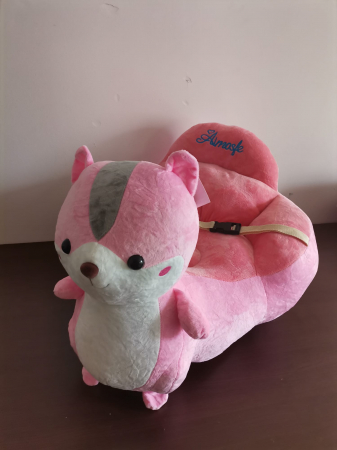 Fotolii din plus sit up Bebe - Fotoliu plus bebe cu centura  si spatar animalute