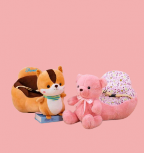 Fotolii din plus sit up Bebe - Fotoliu plus bebe cu centura  si spatar animalute