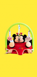 Fotolii din plus - Fotoliu Plus Bebe sit up Mickey  Minnie Mouse cu Jucarii