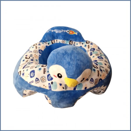 Fotolii din plus sit up Bebe - Fotoliu plus cu spatar Animalute pentru copii pinguin