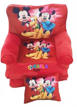 Fotoliu Plus extensibil 4 placi Mickey Mouse si Prieteni  Pernuta cadou [1]
