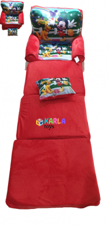 Fotolii Extensibile din Plus - Fotoliu Plus Extensibil Mickey Mouse si Pluto cu Pernuta