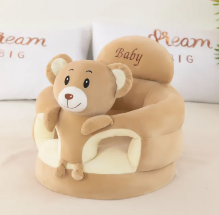 Fotolii din plus sit up Bebe - Fotoliu tip sit up de plus pentru bebelusi, model Ursulet Bej