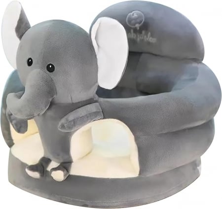 Fotolii din plus sit up Bebe - Fotoliul tip sit up de plus pentru bebeluși, model Elefant Gri