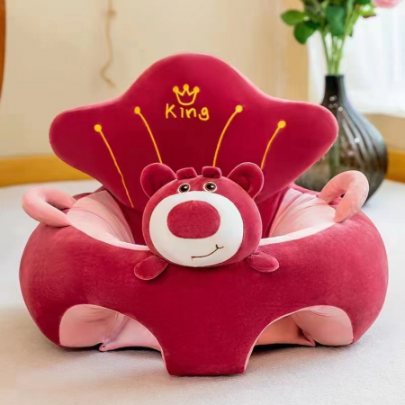 Fotolii din plus - Fotoliul tip sit up de plus pentru bebeluși, model Ursulet Rosu