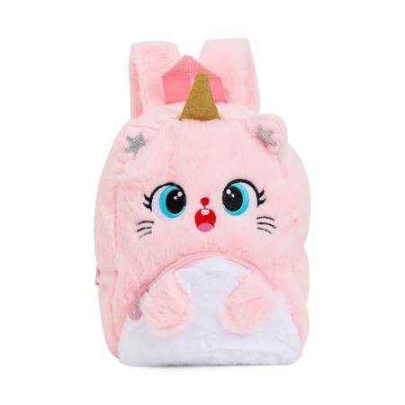 Ghiozdan Din Plus Pisica Unicorn 3D Rucsac Gradinita din PLus Pisica Unicorn [3]