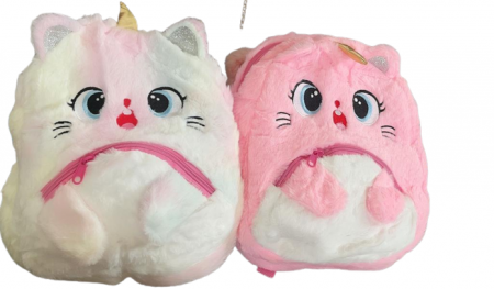 Ghiozdan Din Plus Pisica Unicorn 3D Rucsac Gradinita din PLus Pisica Unicorn [1]