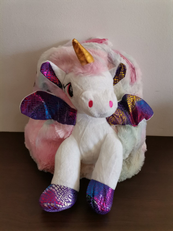Ghiozdan din plus Unicorn 3D [5]