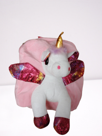 Ghiozdane copii - Ghiozdan Gradinita din Plus cu Unicorn Roz