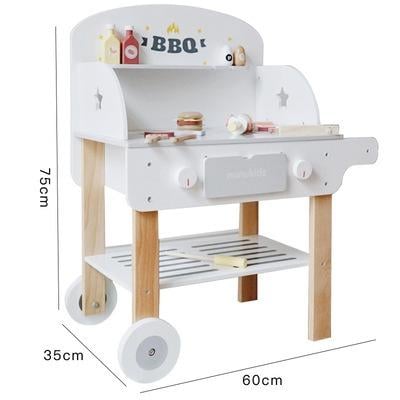 Gratar Lemn Copii cu Roti Grill BBQ Nunukids [2]