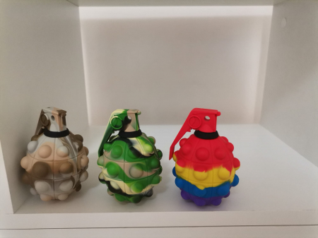 Pop It - Pop It Grenada 3D Push Bubble Fidget set 3 buc