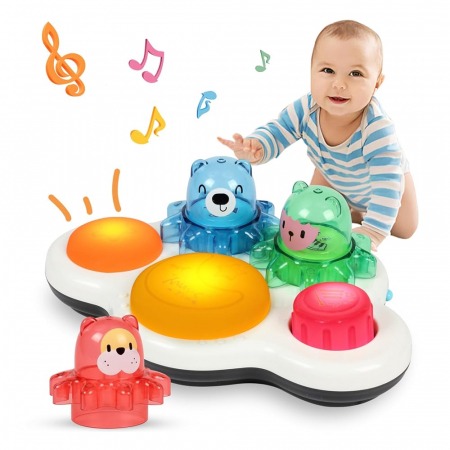 Jucarii muzicale - Jucarii Montessori pentru copii 1-2 ani – Jucarie senzoriala muzicala cu lumina si sunete