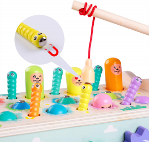 Joc din lemn Hamster cu ciocanel si Xilofon 4 in 1 [5]