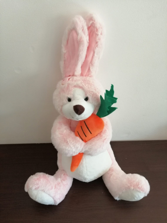 Jucarii Copii - Iepuras de Plus cu Morcov 60 cm