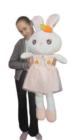 Iepuras din Plus cu Rochita Roz 110 cm [2]