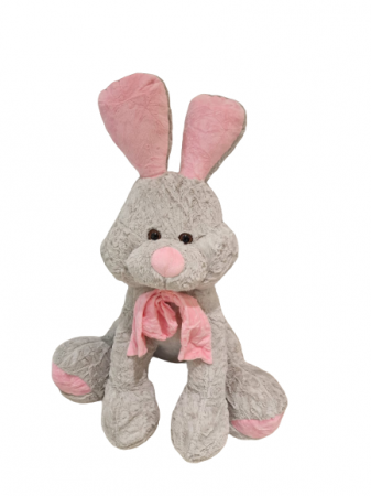 Jucarii din Plus - Mascote din Plus(3 ani +) - Iepuras din Plus Jumbo Iepuras Mare cu fundita  din plus