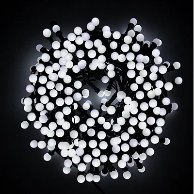 Articole Craciun - Instalatie bilute Cluster Pila 480LED lumina rece 10m Interconectabil, 8 jocuri de lumini