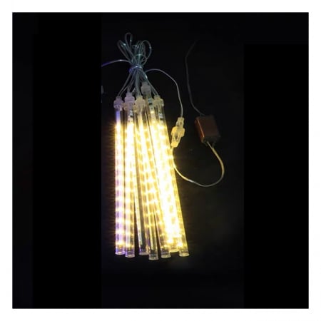 Instalatie Luminoasa tip Tub cu 8 Meteoriti Lumina calda, 50cm fiecare, 4,5 m [1]