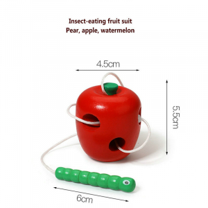Joc de snuruit din lemn Fructe - Set 3 fructe de lemn [6]