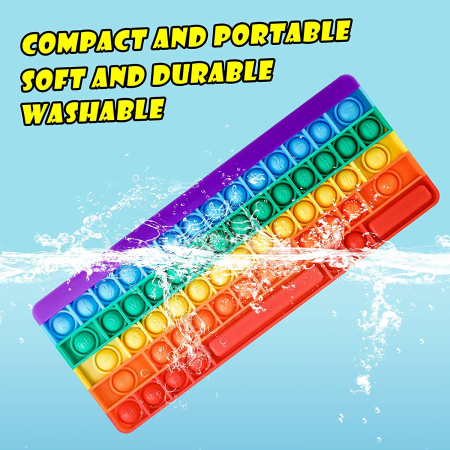 Joc antistrees din silicon Pop it Tastatura Multicolora Keyboard [10]