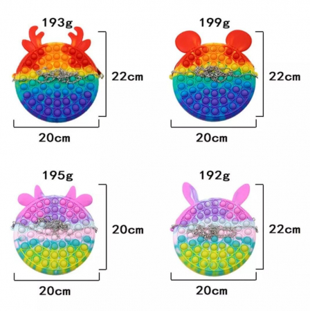 Joc Antistres Pop It Geanta din silicon Simple Dimple de umar [1]