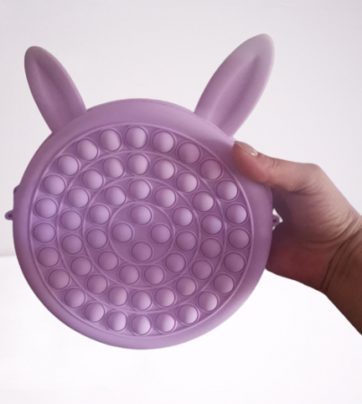 Jucarii Copii - Joc Antistres Pop It Geanta din silicon Simple Dimple de umar