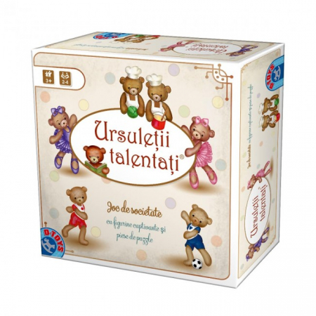 Jocuri de societate - Jocuri interactive (3 ani +) - Joc Ursuleții talentati D-toys