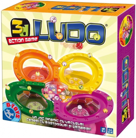 Jocuri educative (3 ani +) - Joc 3D Ludo Dtoys