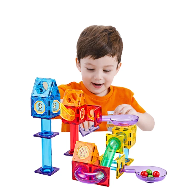 Jocuri creative (3 ani +) - Joc de constructie Magnetic Tiles Pipelines de la Onshine