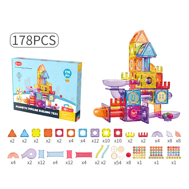 REDUCERI - Joc de constructie Magnetic Tiles Pipelines de la Onshine