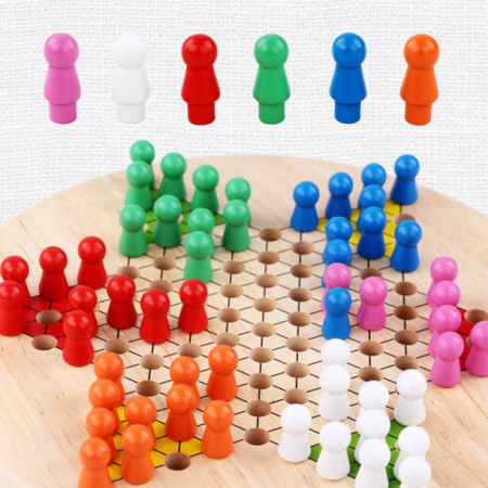 Joc de Societate Chess din Lemn 2 in 1 Dame si Gobang [3]