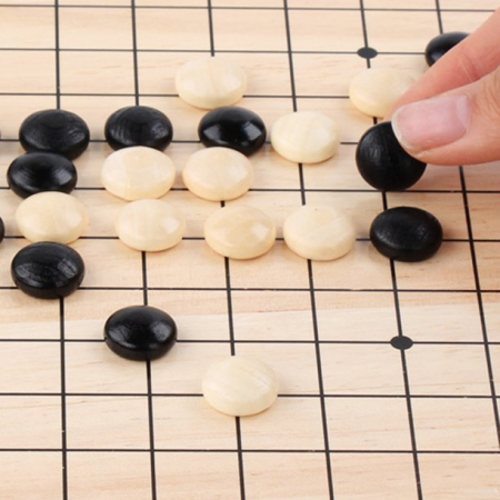 Joc de Societate Chess din Lemn 2 in 1 Dame si Gobang [2]