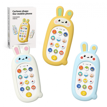 Jucarii - Telefon de jucarie 2in1 cu jucarie dentitie Albastru