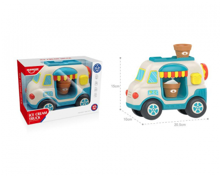 Accesorii Baie copii - Autobuz cu Inghetata Jucarie de baie Interactiva pentru Copii – Sunete, Ventuze