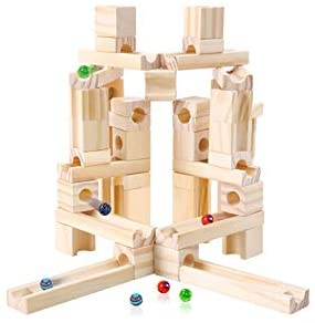 Joc de Construit din Lemn Circuit cu Bile - Joc lemn Marble Run Onshine [1]