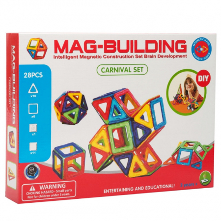 Jocuri creative (3 ani +) - Joc de Construit Magnetic 3D Mag Building