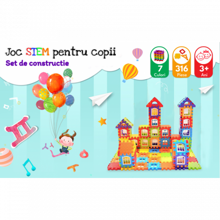 Joc de Construit cuburi 316 piese din plastic [1]