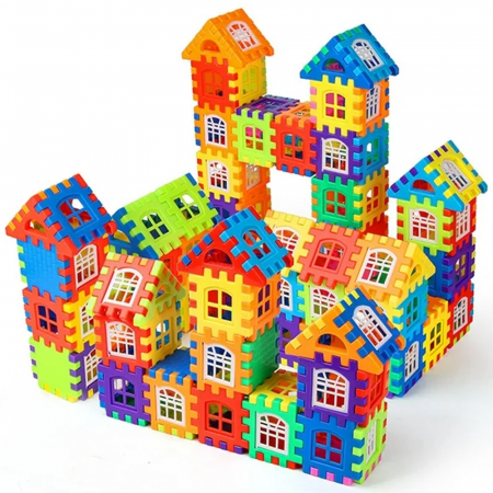 Jucarii Copii - Joc de Construit cuburi 316 piese din plastic