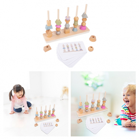 REDUCERI - Joc Lemn Montessori Potrivire Forme si culori