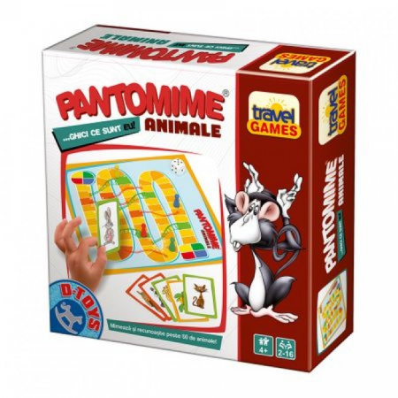 Jocuri de societate - Jocuri interactive (3 ani +) - Joc de societate Pantomime Animale D-Toys