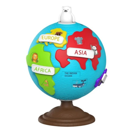 Puzzle Glob Educational Pliabil pentru Copii – Jucarie Montessori STEAM [1]