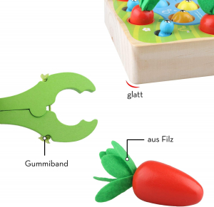 Joc din Lemn motricitate Montessori de pescuit 3 in 1 [6]
