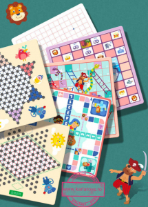 Joc din Lemn Educational Dame  - Joc din Lemn puzzle 7 in 1 Ludo Chess [3]