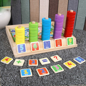 Table educative (3 ani +) - Joc din Lemn Educativ Numaratoare si Puzzle