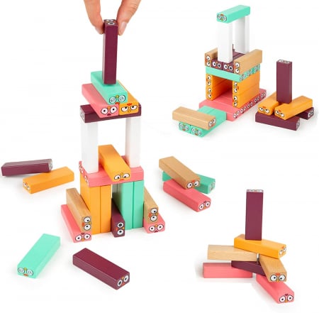 Joc din Lemn Jenga Cu Bombe Wobble Tower Game Topbright [5]