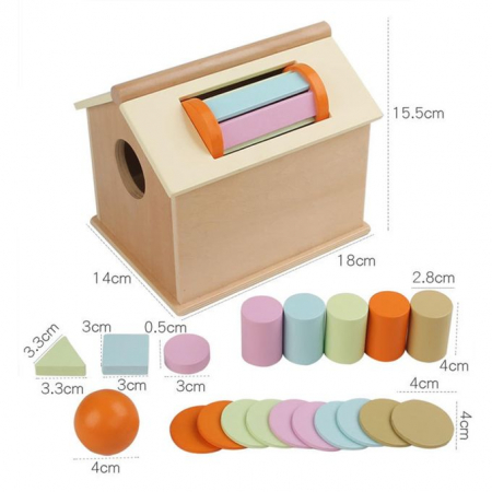 Joc din lemn Montessori 4 in 1 Casuta cu activitatii [6]